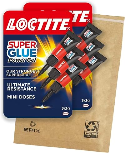 Loctite Mini Trio Power Gel Strong Super Glue Gel 3 x 1g Tubes