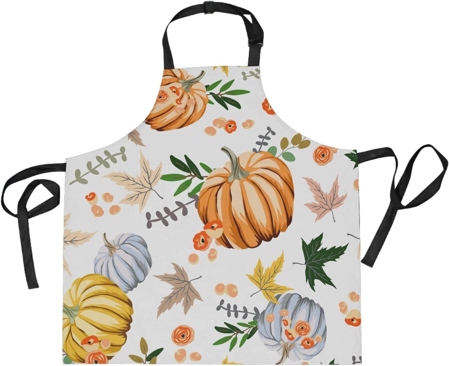 ADMustwin Delantales para mujeres y hombres Autunm Calabaza Floral