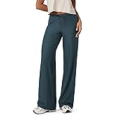 ODODOS Women's Wide Leg Pants - Ultra Soft odSTRATUM Tech Adjustable Mid-Rise Casual Pajama Lounge Pants