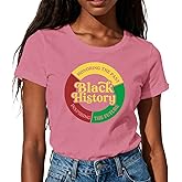 TUPOSU Black History Shirts for Women Black History Month T-Shirt African American Short Sleeve Tee Top
