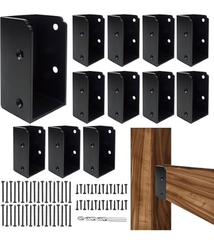 Eoere - 20 Soportes De Clips De Viga Negra De 1-1/2 Pulgadas, Soporte