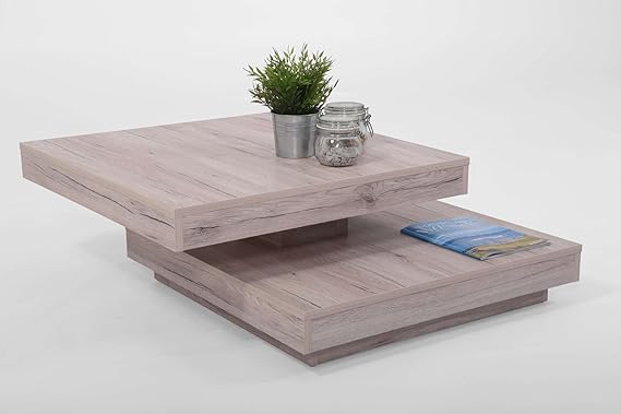 lifestyle4living Couchtisch, Tisch, Wohnzimmertisch, Salontisch, Sofatisch, Kaffeetisch, Clubtisch, sandeiche, Tischplatte dr