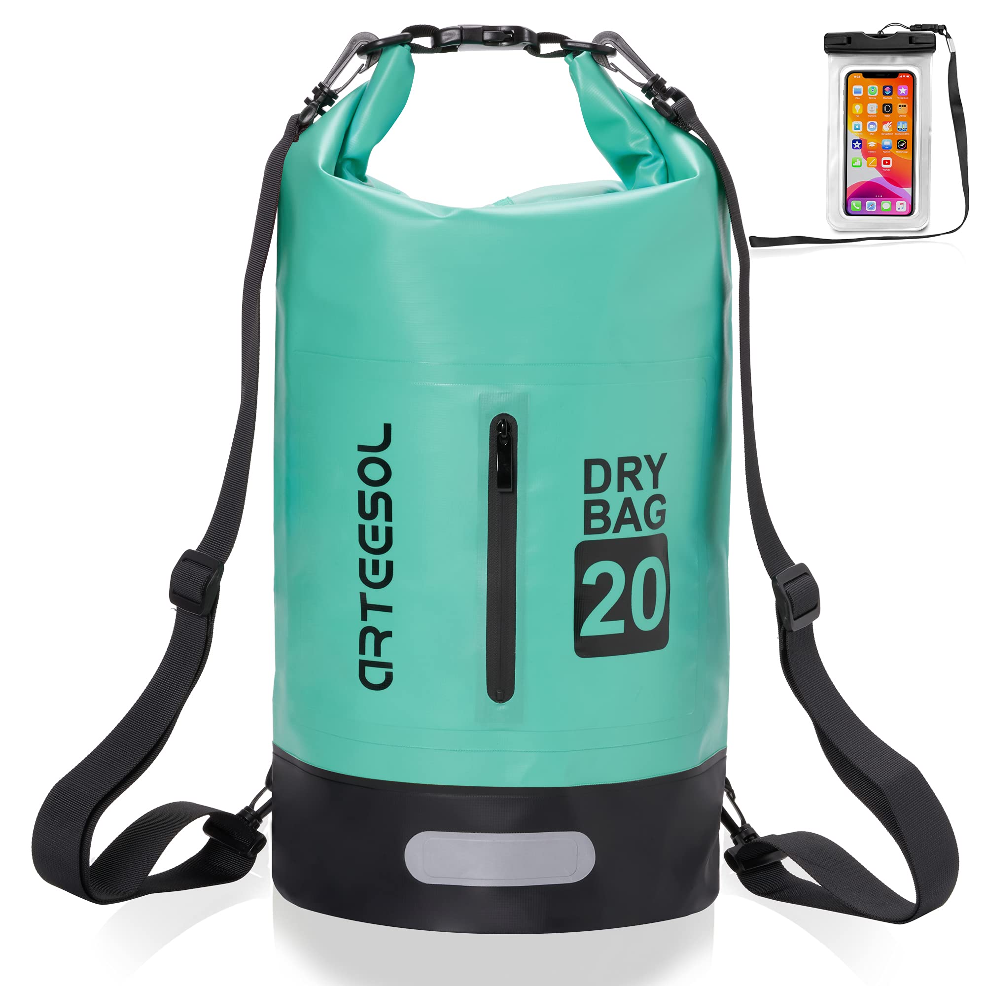 Waterproof Dry Bag, 5L/10L/20L/30L Waterproof Backpack Dry Sack Rucksack, Swim Bag with Adjustable Shoulder Straps, for Beach Swimming Kayaking Hiking Boating Canoeing Surfing Fishing