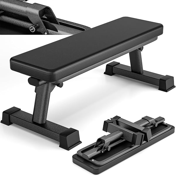 Adjustable Flat Weight Bench – 440 Lbs Capacity, Easy Assembly, Non-Slip Feet For Home Gym Strength Training