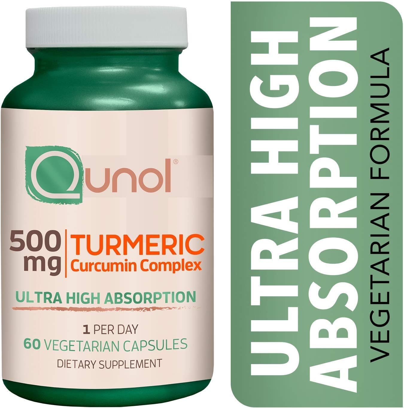 Turmeric Curcumin 500mg Vegetarian Capsules, Qunol Ultra