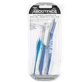 About Face Ultimate Complete Facial Perfecting Kit, 3 Count | Groomers for Hair Removal, for Shaving, Exfoliating, Dermaplaning and Brow Shaping, Japanese Steel Gently Removes Facial Hair