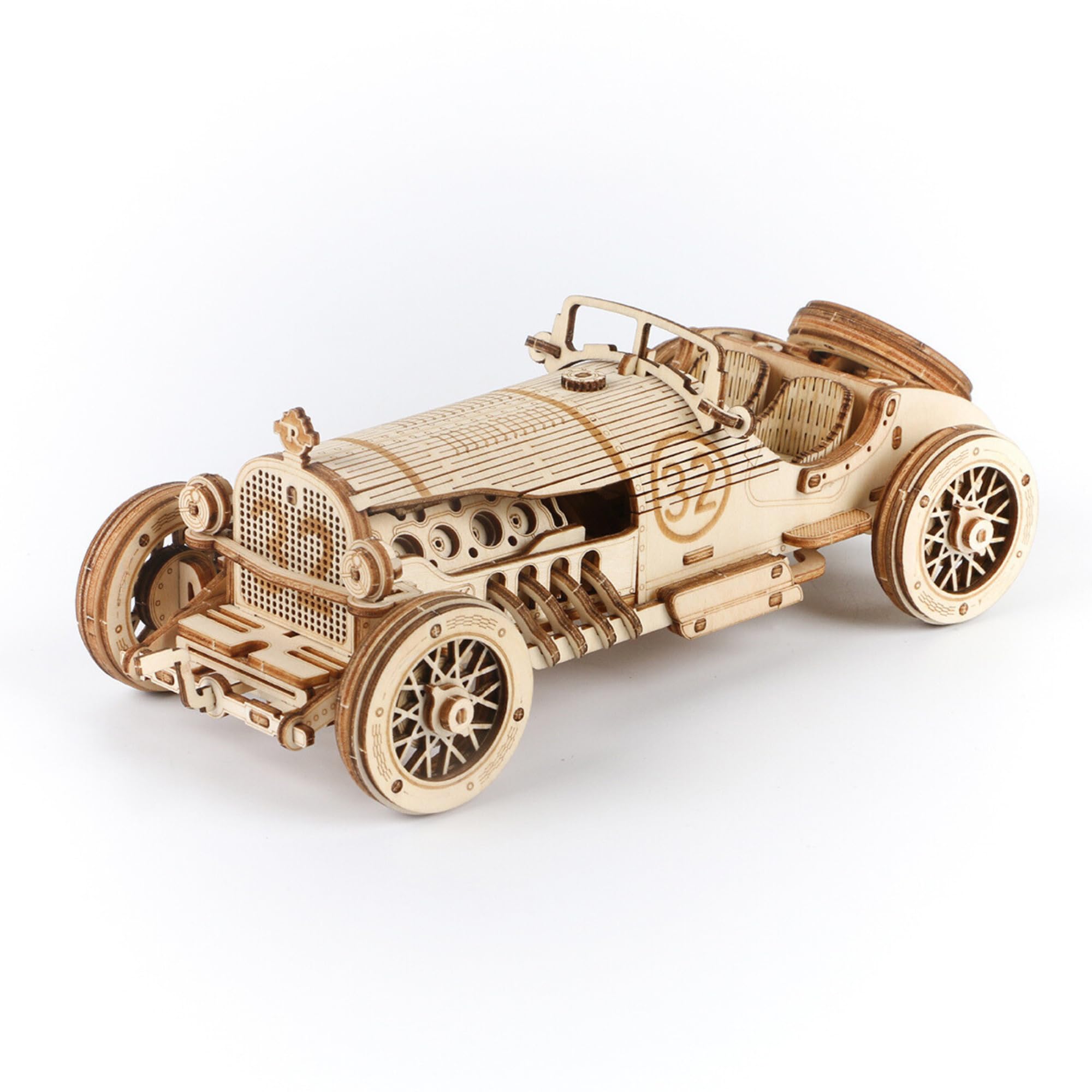 ROKR Car Model kits For Adults to Build,3D Wooden Puzzle Scale Model Vehicle,Grand Prix Car Home Decoration Gift For Teens and Adults