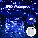 Cshare 3 Meter LED Fairy Lights Battery Operated 50 LEDs Silver Wire view 3