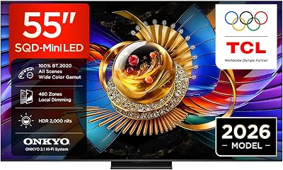 55Q7D Pro – Smart TV SQD‑Mini LED 4K HDR10+ da 55", 2.000nit