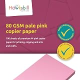 Hawksbill Pale Pink Paper A4 80 GSM 100 Sheet Pack Copier Printing view 2