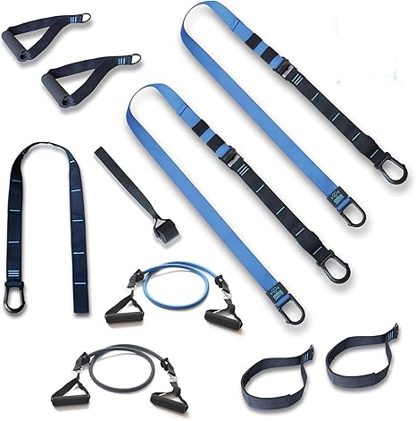 Suspensión Trainer Kit, Entrenamiento en suspensión, Elástica Bandas de Resistencia Resistance Bands Ideal para Fitness Entrenamiento y Peso Corporal Fuerza y Home Gym,Interiores y al Aire Libre: Amazon.es: Deportes y aire libre