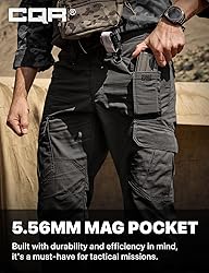 CQR Men's Tactical Pants, Water Resistant Ripstop