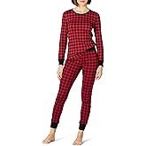 Amazon Essentials Women's Snug-Fit Cotton Sleepwear Pajama Set (Available in Plus Size)