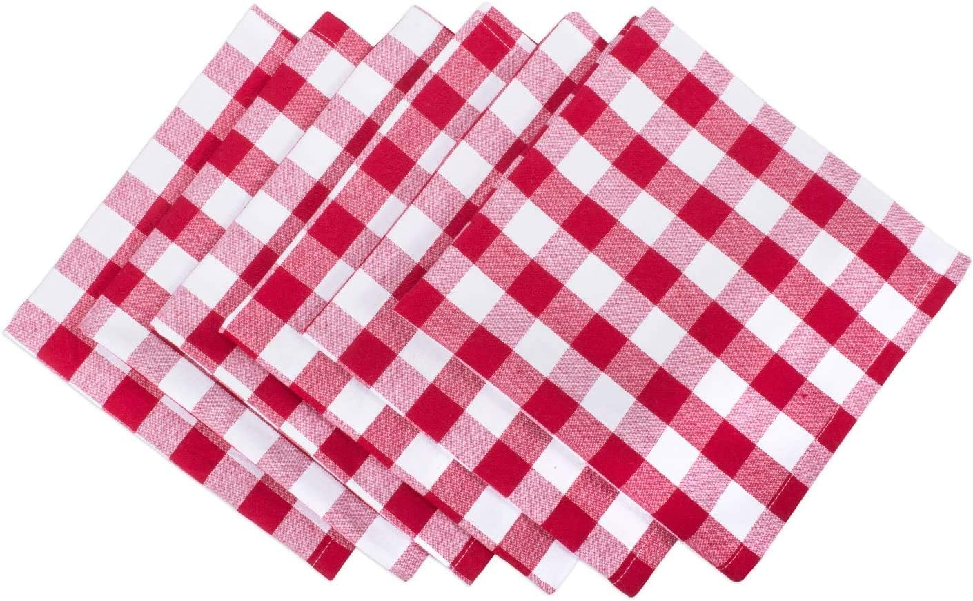 Buy ATOOTFUSION Napkin Gingham Plaid Check Fabric18X18 Inches, Wedding