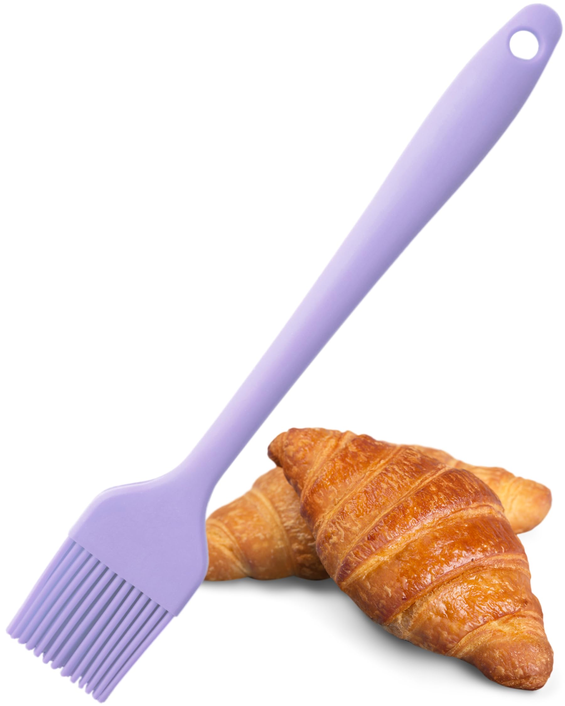 Taylors Eye Witness Lavender Silicone Pastry Coating Brush - Dishwasher Safe. Basting, Glazing & Greasing. Non-Stick Bristles for Even Liquid Spread. Odour, Heat & Stain Resistant. 5 Year Guarantee — image 1
