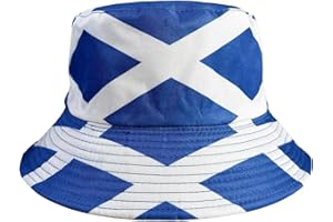 Scotland Flag Bucket Hat Unisex Scottish Saltire Sun Cap for Football Fans World Cup Souvenir