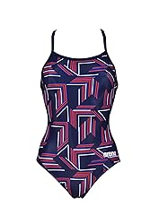 ARENA Girls' Swimsuit Puzzled Team Print MaxLife