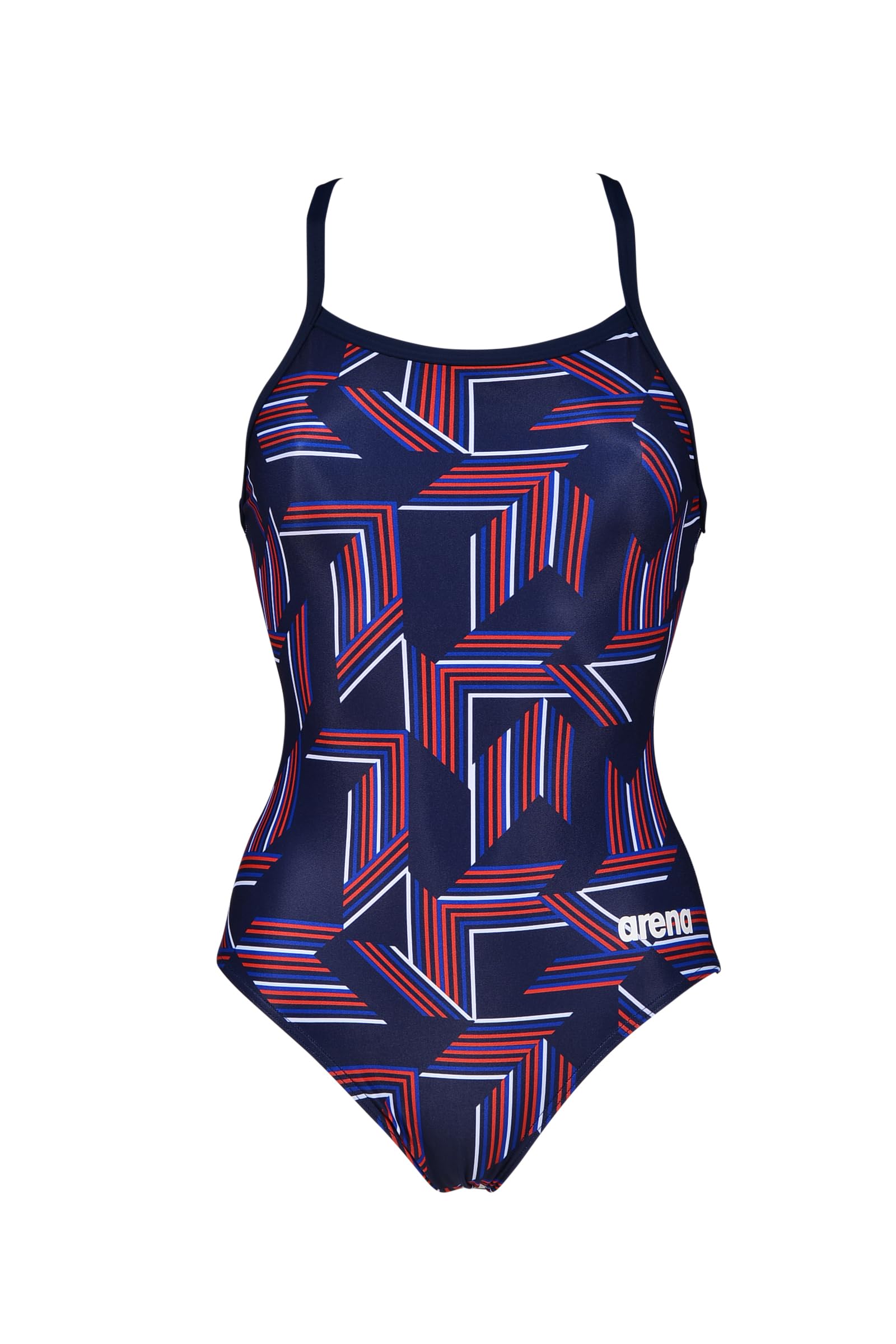 ARENA Girls' Swimsuit Puzzled Team Print MaxLife