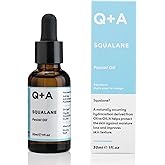 Q+A Squalane Facial Oil (30ml), Natural Hydrating Oil for Soft, Supple Skin, Vegan Formula Derived from Olive Oil, Fragrance Free Skincare, Delivers Deep Hydration for Silky Skin
