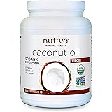 Nutiva Organic Cold-Pressed Virgin Coconut Oil, 78 Fl Oz USDA Organic, Non-GMO, Fair Trade, Whole 30 Approved, Vegan, Keto, F