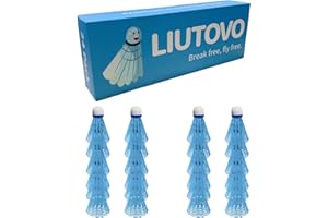 LIUTOVO 24 Packs Nylon Badminton Shuttlecocks Birdies Nylon Feather Shuttlecocks Badminton Birdies Great Stability ＆ Durability Indoor Outdoor Sports Hight Speed Training