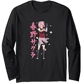 Naruto Shippuden Sakura Cherry Blossoms Anime Long Sleeve T-Shirt