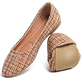 HEAWISH Women’s Round Toe Flats Shoes Ballet Flats Dressy Comfortable White Green Flats for Women