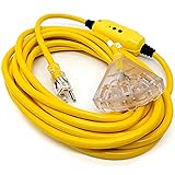 25 ft - GFCI 12 Gauge Heavy Duty Extension Cord - 3
