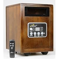 iLIVING Infrared Portable Space Heater with Dual Heating System, 1500W,  Remote Control, Walnut Wooden Cabinet (ILG-918) : Amazon.ca: Tools u0026 Home  Improvement