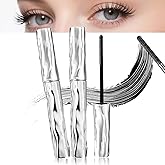 Eyelash Primer, 2026 New Waterproof Tubular Eyelash Primer Curling Women, Tubular Fiber Mascara Black Natural for Old Women (2 Black)