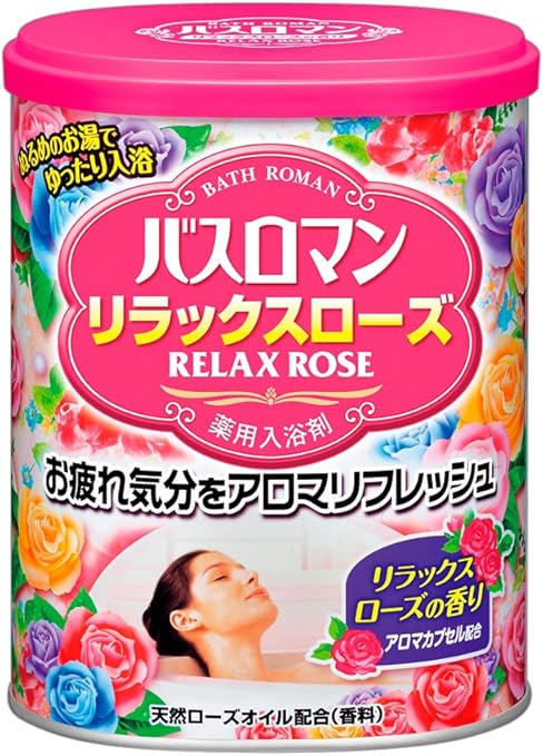 Amazon バスロマン リラックスローズ バスロマン 粉末入浴剤 バスソルト 通販