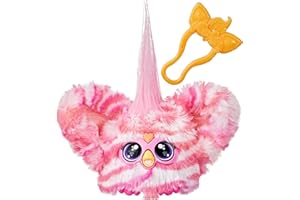 Furby Furblets Bub-Lee Mini Friend, 45+ Sounds & Music, Speaks Only Furbish, Electronic Plush Toys, Pink & White, Back to School Gifts, Ages 6+