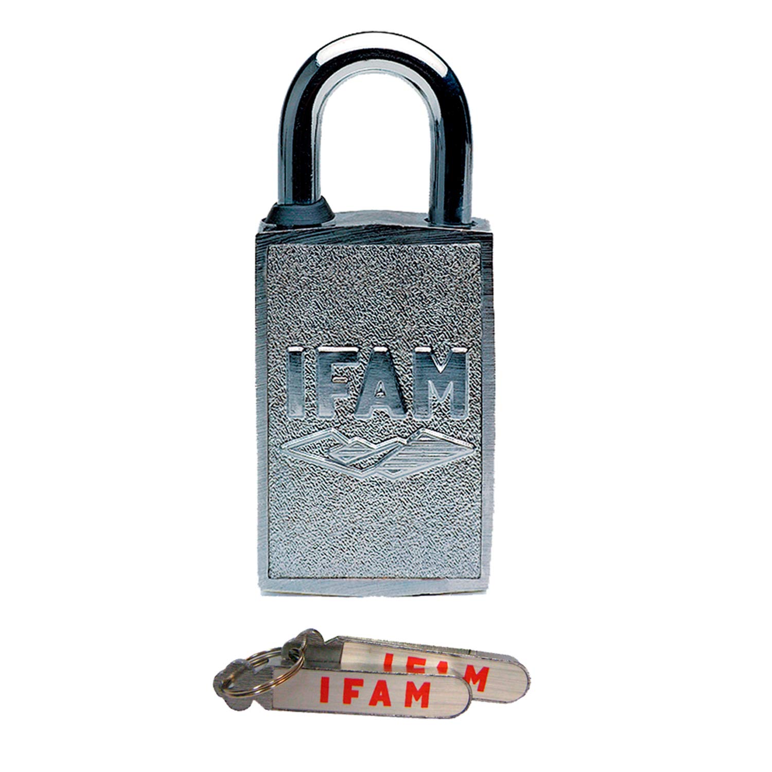 IFAM, Magnetic Padlock, Model Mag40, with Magnetic Key, Anti-Vandal Padlock, 40 mm, Maximum Security, Hardened Steel and Chrome Arc