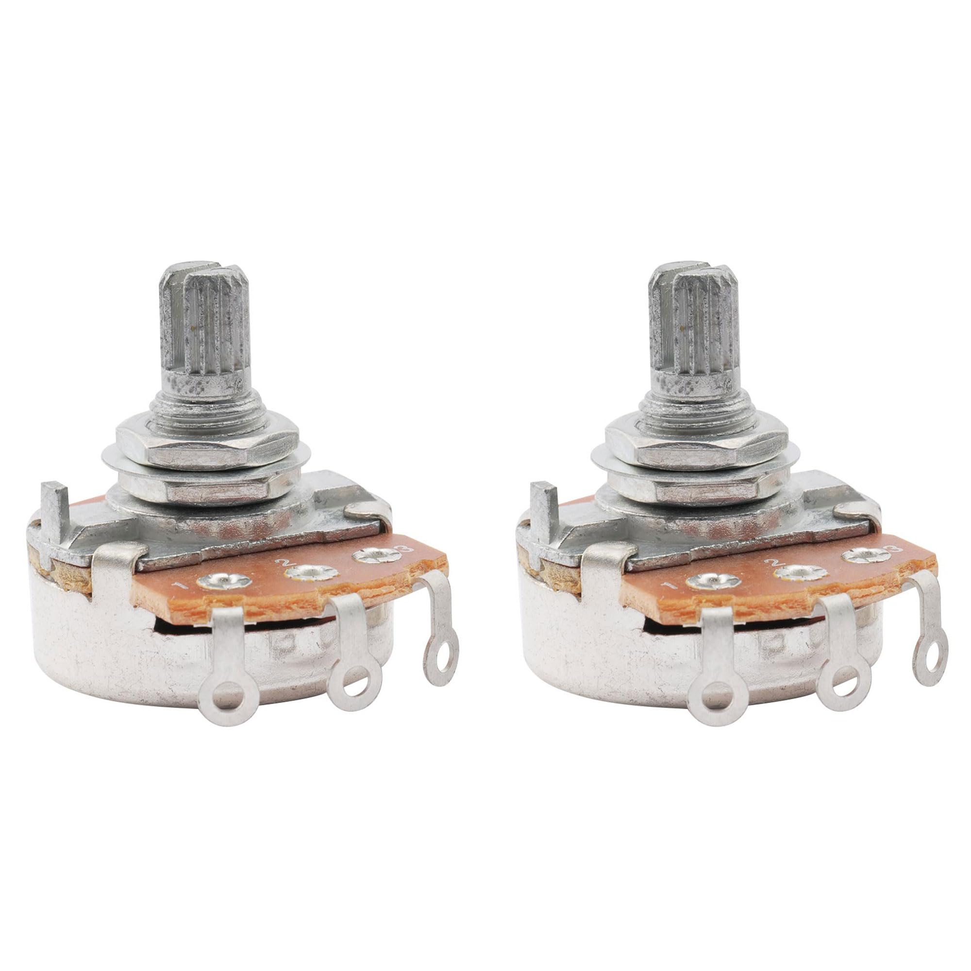 Musiclily Metric Full Size 15mm Split Shaft Pots B250K Guitar Potentiometers (2 Pieces)
