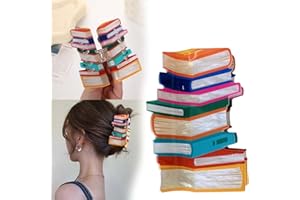 GENERIC Book Hair Clips Back To School Hair Clips for Thin Hair Funny Teacher Hair Jaw Barrettes Cute Hair Accessories for Women Book Lovers Teachers Appreaction Present