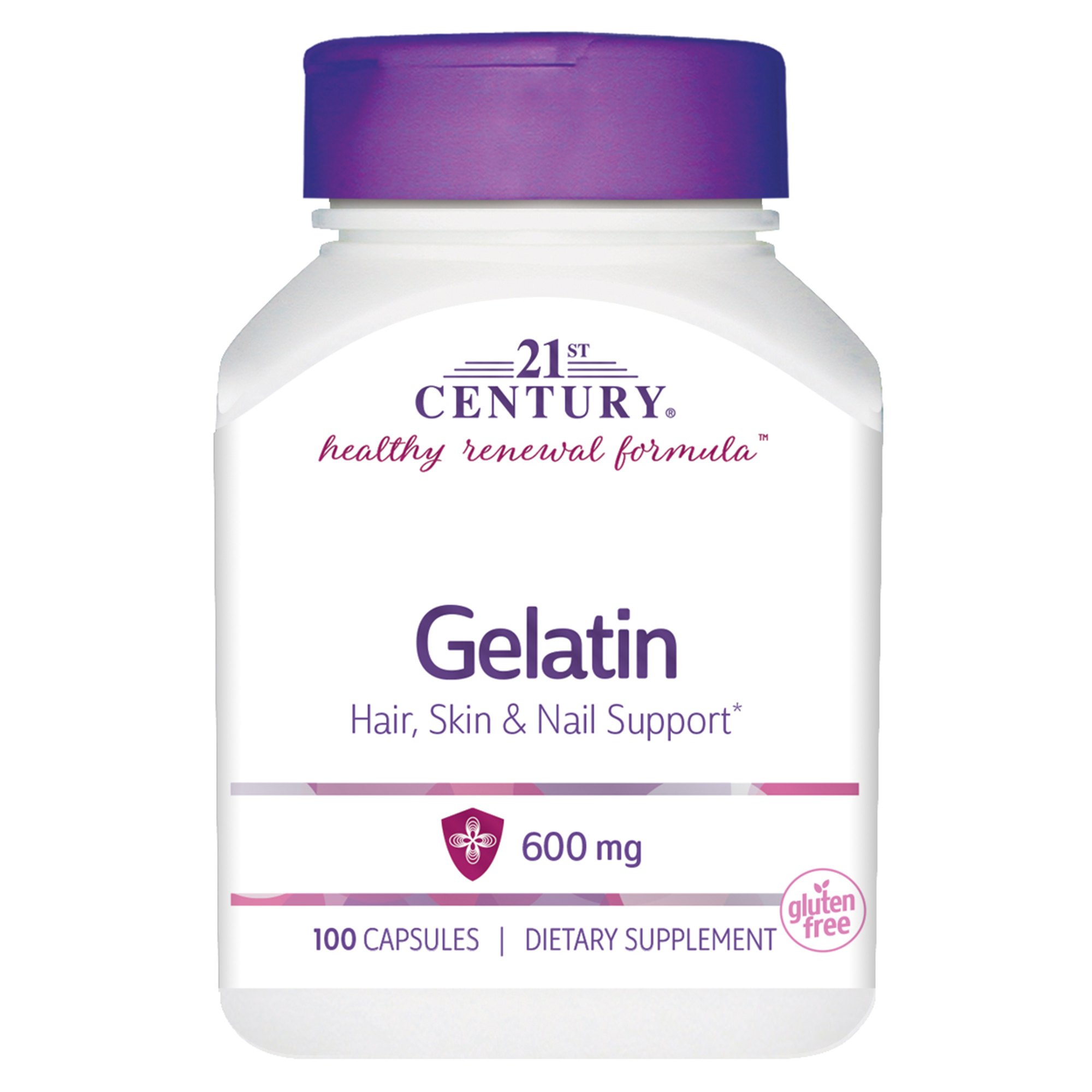 21st Century Gelatin 600mg, for Healthy Hair Nails Skin & Cartilage 100