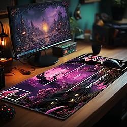 EDGFRTOIO Playmat with Zones for MTG Card Game