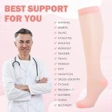 LEOSTEP Compression Socks 6 Pairs 20-30 mmHg for Men Women Solid S M view 4