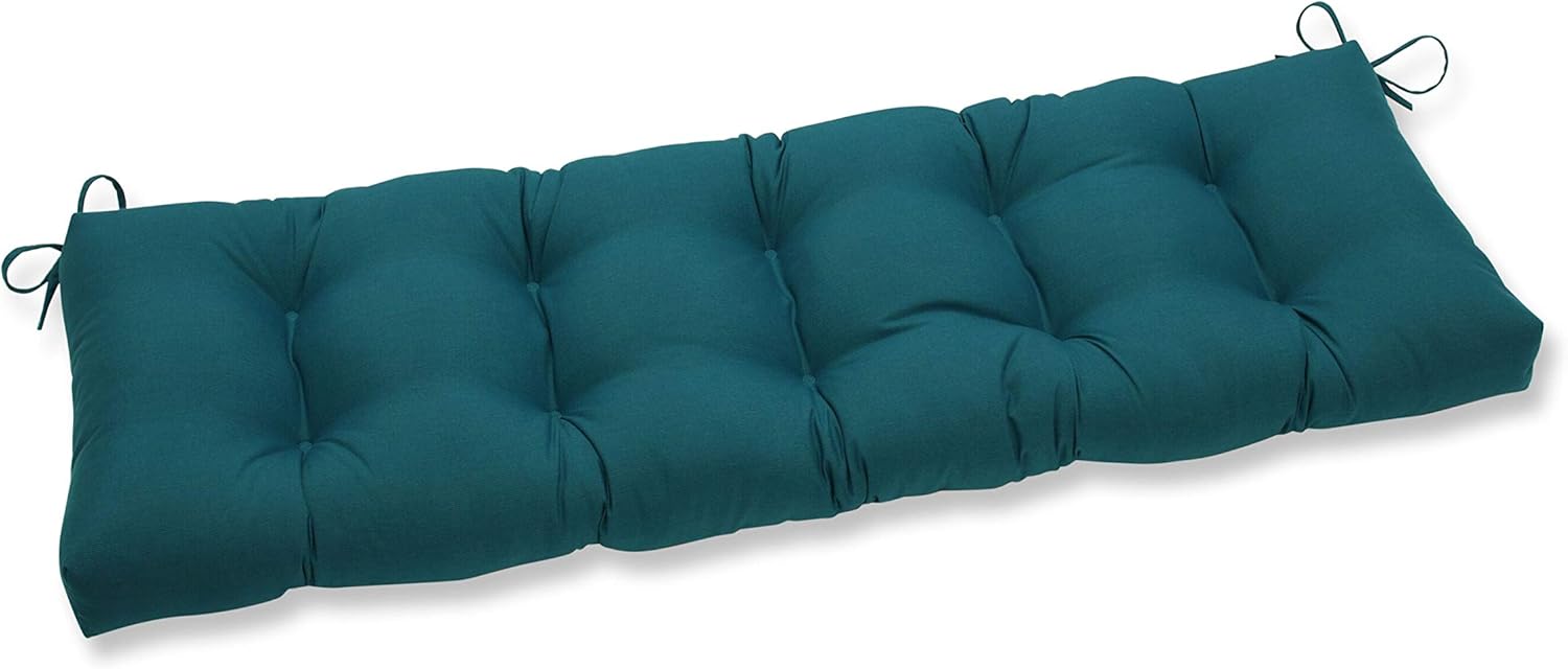 Pillow Perfect Outdoor/Indoor Spectrum Peacock Tufted Bench/Swing Cushion, 48