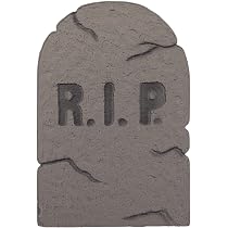 Amazon.com: Halloween Small RIP Tombstone -12" x 8" x 3/4" | Grey ...