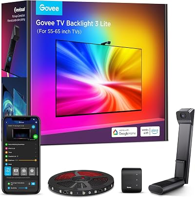 Govee TV Backlight 3 Lite 55-65 Inch Camera Fisheye AI Sync WiFi RGBICW