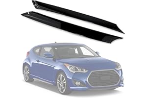 TASAN RACING Left & Right A-Pilla Exterior Windshield Trim Molding Compatible with 2012-2017 Hyundai Veloster, Replace 861702V000 861802V000, Outer Windscreen A-Pillar Molding Trim Panel