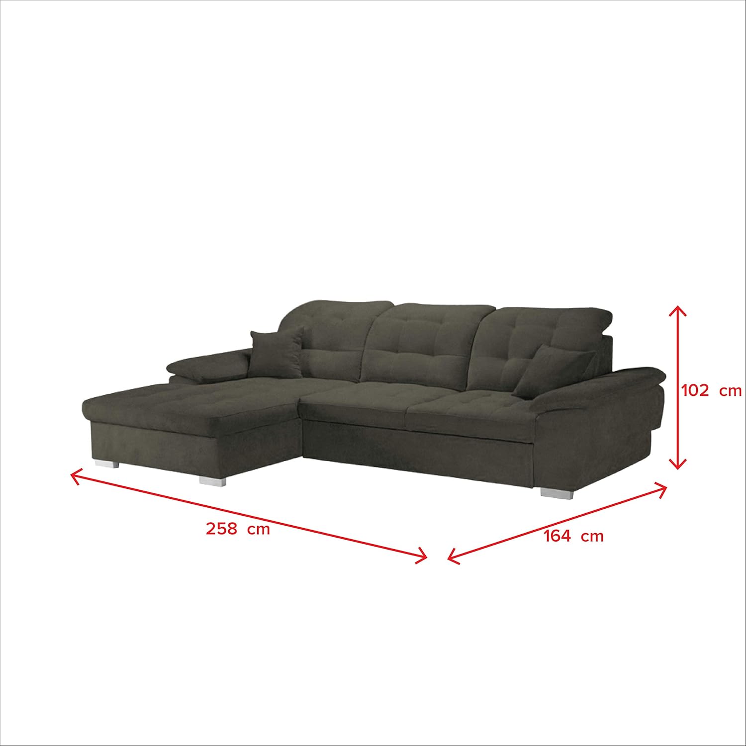 Selsey Giuseppe Corner Sofa Settee L Shape Couch Fire Retardant