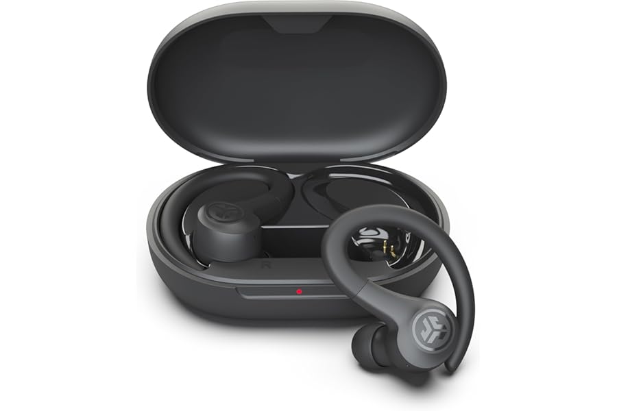JLab, Go Sport+, True Wireless Workout Earbuds, Bluetooth Sport Earbuds, Clear Calling, Graphite