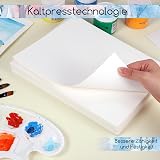 WSICSE A4 Watercolour Paper 60 Sheets 300GSM Cotton Cold Press White view 4
