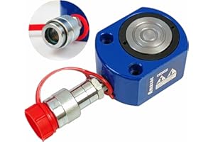 AMZCNC 5T Hydraulic Ram Cylinder Low Profile Hydraulic Cylinder Jack Single Section Mini Jack Ram 7mm Stroke