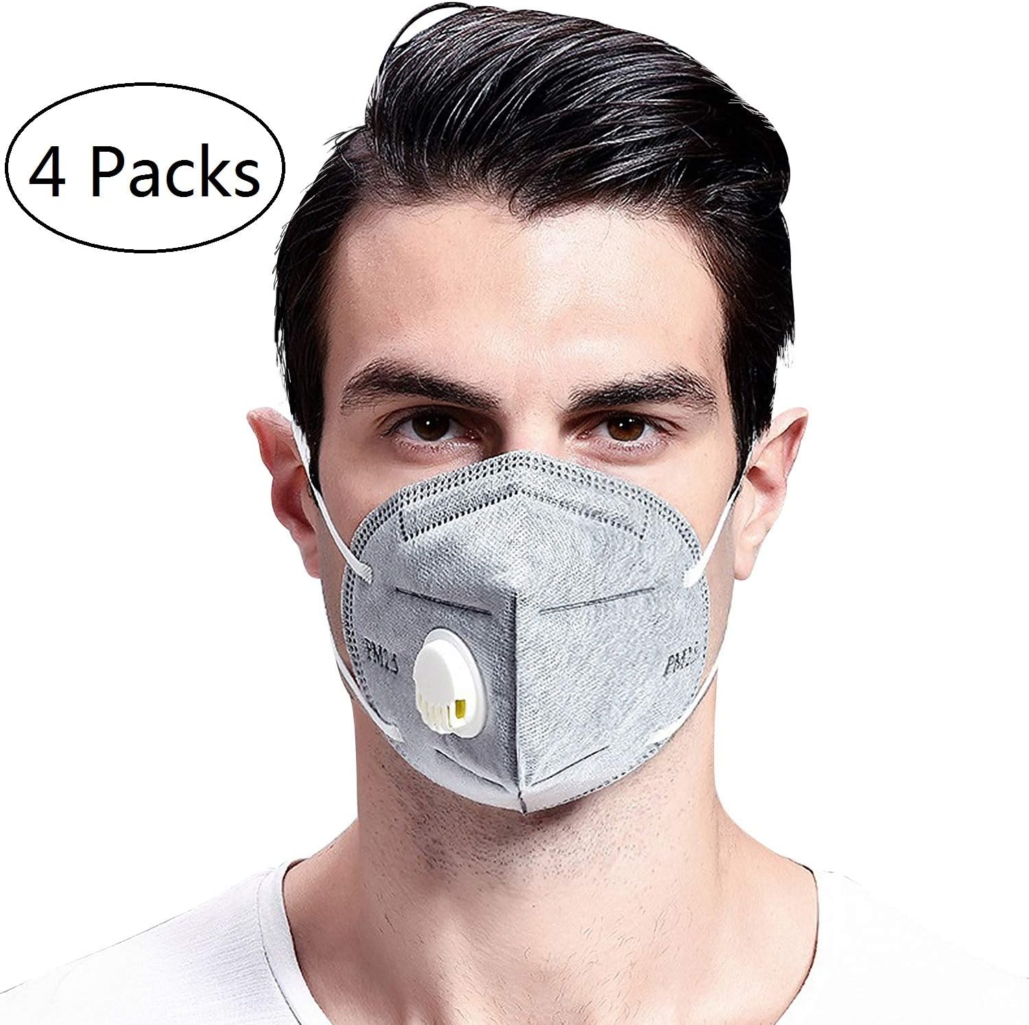 4 Packs Face Masks N95,Particulate Antiviral Mask Mouth Mask N95 - Anti-Dust, Smog for Kids Women Men Protection