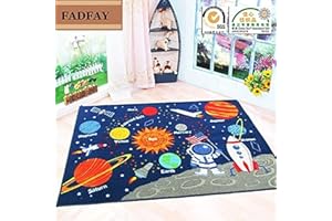 FADFAY Outer Space Kids Rug Cute Kids Room Carpet 39''52''