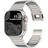 Fullife Titanium Band with Magnetic Clasp Compatible with Apple Watch Band, Lightweight Titanium Metal Strap for Apple Watch Ultra 3/2/1 49mm, Series 11/10 46mm, 9/8/7 45mm, SE3/6/5/4 44mm, 3/2/1 42mm