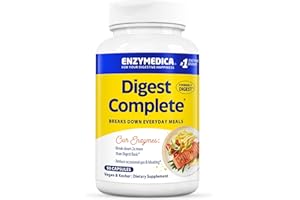 Enzymedica Digest, Full-Range, Everyday Digestive Enzymes, Offers Fast-Acting Gas & Bloating Relief, 90 Count